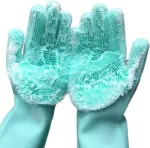 Reusable Magic Dish washing Gloves with scrubber, Silicone Cleaning, Scrub Gloves for Wash Dish, Car Washing, Kitchen, Bathroom Multipurpose Usage 40 Ratings
