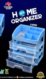 Home Organizer 3 Layer 3 Tier Cosmetic Jewelry Organizer Box Size:29*25*19cm - Image 4