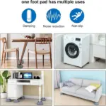 4Pcs Universal Anti Vibration Feet Pads Washing Machine Rubber Mat Anti Vibration Pad Dryer Refrigerator Base Fixed Non Slip Pad Furniture Pads - Image 7