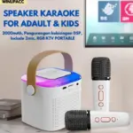 Karaoke Machine with Dual Microphone Bluetooth Speaker Outdoor Party Singing Bluetooth Speaker Portable Sub woofer Microphone Stereo Sound RGB Light 1200MAh Battery Outdoors Wireless Speaker Rechargeable - Image 3