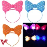 LED Bunny Ears Headbands Luminous Feather Headband Cute Festival Hair Hoop Party Hair Accessories for Women and Girls