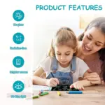 8.5 inch LCD Colorful Writing Tablet Child Handwriting/Drawing/Painting Blackboard Erasable Ultra-Thin Pads All in 1 Learning Tab for kids - Image 4