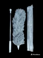 Grey Duster Extendable Telescopic Microfiber Duster, Feather Duster with Extra Long 100 inches Telescopic Pole and Bendable Head,Washable,Hand Duster for Cleaning High Ceiling Fans, Cars, Blinds, Cobweb - Image 2