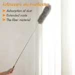 Grey Duster Extendable Telescopic Microfiber Duster, Feather Duster with Extra Long 100 inches Telescopic Pole and Bendable Head,Washable,Hand Duster for Cleaning High Ceiling Fans, Cars, Blinds, Cobweb - Image 5