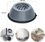 4Pcs Universal Anti Vibration Feet Pads Washing Machine Rubber Mat Anti Vibration Pad Dryer Refrigerator Base Fixed Non Slip Pad Furniture Pads - Image 4