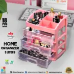 Home Organizer 3 Layer 3 Tier Cosmetic Jewelry Organizer Box Size:29*25*19cm - Image 3