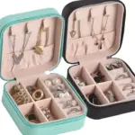 Flannel Jewelry Box Organizer Earrings Portable Jewellery Storage Box
