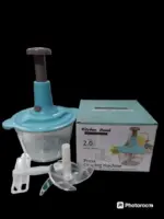 1.5 litre, 4 blades manual hand chopper with FOUR blades and egg mixer (doubles as salad mixer), multipurpose manual chopper, kitchen essential, lockable and space saving chopper and grinder, your kitchen partner, manual mince chopper, vegetable grinder - Image 6