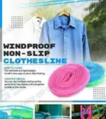 New 5m Nylon Non-slip Clothes Dryer Rope With Hook For Travel Camping Windproof Laundry Rope Clothes Hangers - Image 4