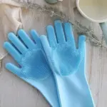 Reusable Magic Dish washing Gloves with scrubber, Silicone Cleaning, Scrub Gloves for Wash Dish, Car Washing, Kitchen, Bathroom Multipurpose Usage 40 Ratings - Image 2