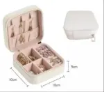 Flannel Jewelry Box Organizer Earrings Portable Jewellery Storage Box - Image 2