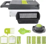 Multifunctional 14 in 1 Vegetable Chopper Slicer, Food Chopper with 8 Blades, chopper and Container for Salad, Onion Chopper, Veggie Slicer, Cutter Dicer, Potato Carrot Garlic Chopper, Kitchen Gadget, Easy-to-Clean Vegetable Dicer, Efficient Food ,chopper - Image 5