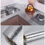Self Adhesive Silver Golden Aluminium Foil Sticker Sheet Roll for Kitchen - Oil Proof Waterproof Aluminium Sheet - Image 3