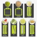 Multifunctional 14 in 1 Vegetable Chopper Slicer, Food Chopper with 8 Blades, chopper and Container for Salad, Onion Chopper, Veggie Slicer, Cutter Dicer, Potato Carrot Garlic Chopper, Kitchen Gadget, Easy-to-Clean Vegetable Dicer, Efficient Food ,chopper - Image 4