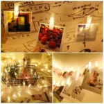 20 LED LIGHT Strip PHOTO CLIP, Tree Shape BATTERY 🔋 + USB OPTION