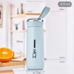 Premium NICE 400ml Glass Water Bottle - Insulated for Ultimate Freshness - Perfect for School, Gym, and Office Use - Durable Glass/Plastic Hybrid Construction - Leakproof Design - Stay Hydrated in Style - Image 3