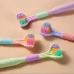 Three-Sided Soft Hair Toothbrush, Effective Wrap-Around Design, Deeply and Thoroughly to Clean Teeth and Gums, Suitable for Adults Children Manual Toothbrushes
