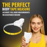 PERFECT MEASURING TAPE Body Measure - Retractable for Body: Waist, Hip, Bust, Arms, and More! 80 inch (White)