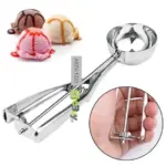 Ice Cream Scoop Stainless Steel Cookie Dough Scooper For Fruit Melon Baller Digging Ball Scooper Kitchen Confectionery Tool Accessory