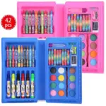 42 Pieces Color Set Painting Box Crayon Oil Pastel Marker Paint Colors Artistic Colour Kit - Image 3