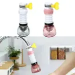 1 Pcs Water Filter Faucet Filter, Booster Shower Kitchen Water Filter Tap Head, 360 Degree Adjustable Water Tap Extension Filter Shower Water Tap Bathroom Faucet Extender Home Kitchen Accessories - Image 3