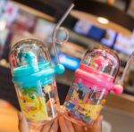 Baby dolphin Water Bottle Car Fountain Whale Children Cup Baby Feeding Bottle Straw sipper Water Cup Outdoor Portable Cup with Straw 280ml - Image 4
