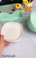 10Pcs Multi-function Spit Bone Plate Set Dish Household Food Grade Plastic Spit Bone Dish Round Plate Square Set Dining Table Garbage Plates Small Plates Snakes Plate for Snacks - Image 2