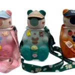 Water bottle for school kids soft spout green color imported