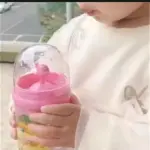 Baby dolphin Water Bottle Car Fountain Whale Children Cup Baby Feeding Bottle Straw sipper Water Cup Outdoor Portable Cup with Straw 280ml - Image 5