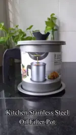 Kitchen Oil filter Pot Oil Jug Stainless Steel Oil Filter Pot 100% Imported Fat Separator Storage Container Kitchen Tool - Image 5