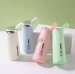 Premium NICE 400ml Glass Water Bottle - Insulated for Ultimate Freshness - Perfect for School, Gym, and Office Use - Durable Glass/Plastic Hybrid Construction - Leakproof Design - Stay Hydrated in Style
