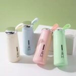 Premium NICE 400ml Glass Water Bottle - Insulated for Ultimate Freshness - Perfect for School, Gym, and Office Use - Durable Glass/Plastic Hybrid Construction - Leakproof Design - Stay Hydrated in Style