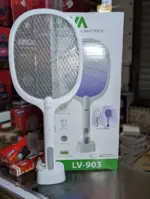 Mosquitoes Lamp Racket 2 In 1 Electric Fly Swatter Powerful USB Rechargeable Grid 3-Layer Mesh Home Fly Killer Lamp WITH STAND - Image 2