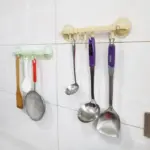 pack of 2 Wall Vacuum Rack Suction Cup 6 Hooks Towel Bathroom Kitchen Holder Hangers Hanging Hooks Tough Hook Hanger - Image 3