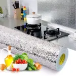 Self Adhesive Silver Golden Aluminium Foil Sticker Sheet Roll for Kitchen - Oil Proof Waterproof Aluminium Sheet - Image 4