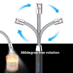 Electric Arc Lighter Rechargeable Stove Lighters Long Neck LED Battery Indicator Windproof 360 degree free rotation Specialty Kitchen Tools - Image 7