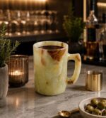 Onyx Marble Mug Hand Made Marble Mug & Cup For Coffee and Tea Onyx Hand Made (Marble Onyx Hand Crafted) 1 Pc