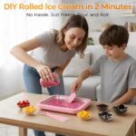 At-Home Ice Cream Maker Kit, Rolled Ice Cream Machine Including Instant Freeze Tray& 2 Scrapers, Ice Cream Tray - Image 3
