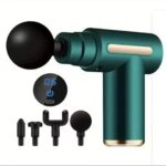 Massage Gun Deep Tissue Fascia Gun Muscle Massager Electric Body Massager for Pain Relief Muscle Recovery Portable Rechargeable Vibration Therapy Gun with Multiple Attachments Adjustable Speed